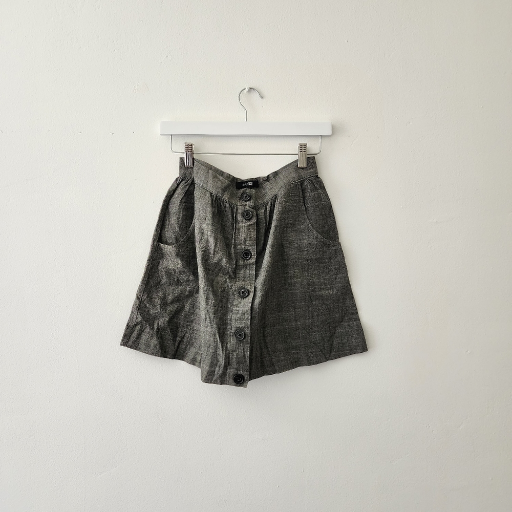 F21 | Gray Skirt with Pockets
